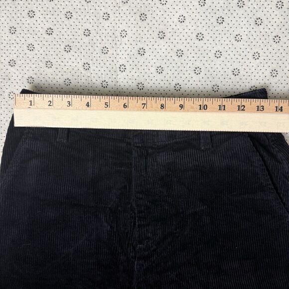 GAP Mid Rise Loose Corduroy Pants in Solid Black Womens 0 Stretch Patch Pockets - Picture 9 of 14